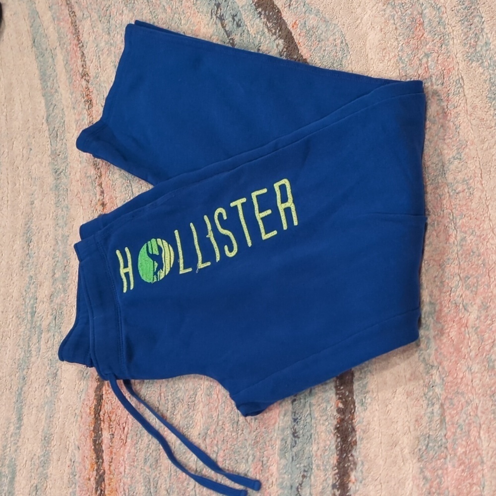 Y2k Hollister Spellout Straight Pants Blue  2000's Depop Low Rise Lounge Comfy